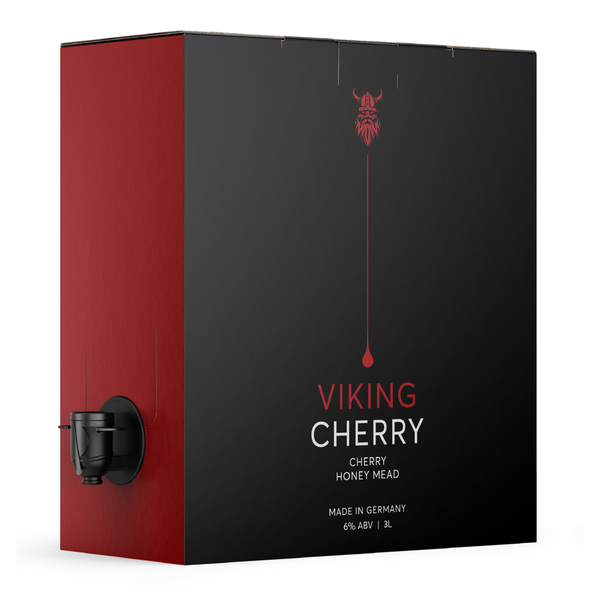VIKING CHERRY (WIKINGER KIRSCHE) Cherry Honey Mead - Cherry Mead (6% ABV) 3L Box