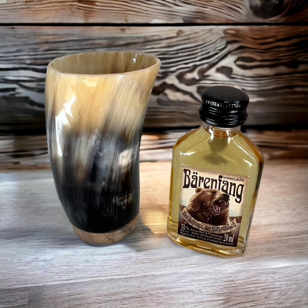 Real Drinking Horn Shot Glass - Various Colours. Polished outside and Laquered inside (Food-Safe).
