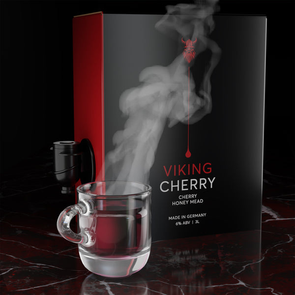 VIKING CHERRY (WIKINGER KIRSCHE) Cherry Honey Mead - Cherry Mead (6% ABV) 3L Box