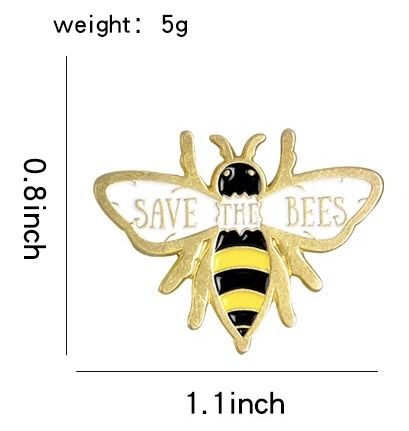 SPECIAL LIMITED EDITION - "SAVE THE BEES" - Die-Cast Metal Pin Badge