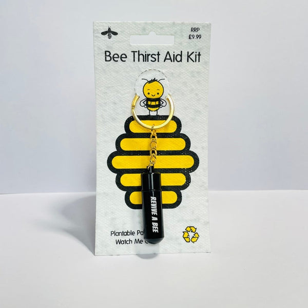 Revive-A-Bee Thirst Aid Kit - Bee Revival Keyring & Seeds (Choice of Colours)