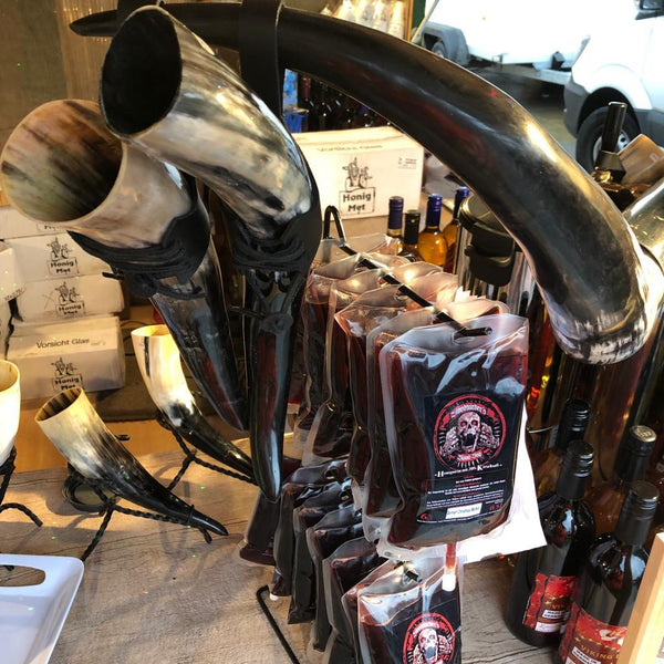 Real Drinking Horn - Various Colours & Sizes. Polished outside and Laquered inside (Food-Safe).