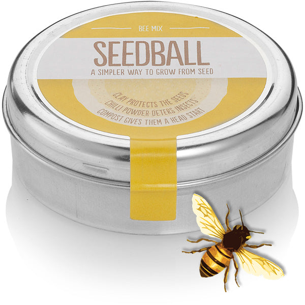 Seedballs - Bee Mix Tin - Contains 20 Seed Balls - Best Scattered in Spring or Autumn