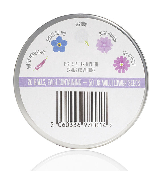 Seedballs - Butterfly Mix Tin - Contains 20 Seed Balls - Best Scattered in Spring or Autumn