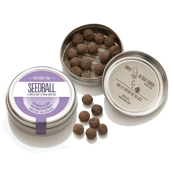 Seedballs - Butterfly Mix Tin - Contains 20 Seed Balls - Best Scattered in Spring or Autumn