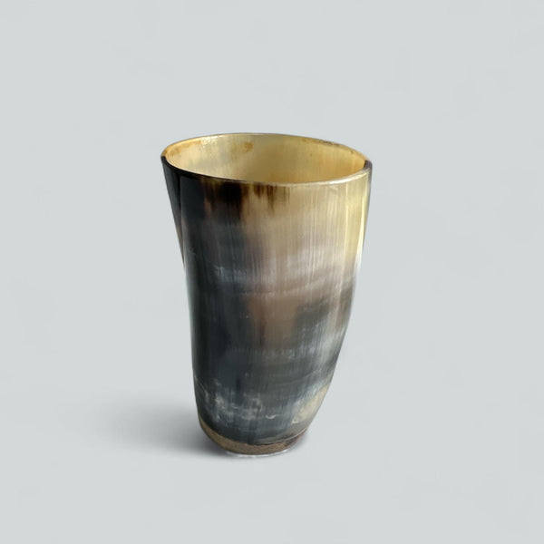 Real Drinking Horn Cup. Polished outside & Laquered inside (Food-Safe) - Cup Only (No Mead).