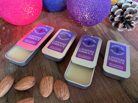 Lavender Embrace - Amazing Bees® Lip and Body Balm 100% NATURAL INGREDIENTS (Choice of 6g Slider Tin, or 4g Pot)