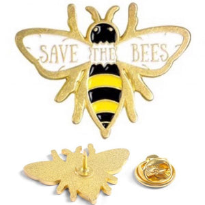 SPECIAL LIMITED EDITION - "SAVE THE BEES" - Die-Cast Metal Pin Badge
