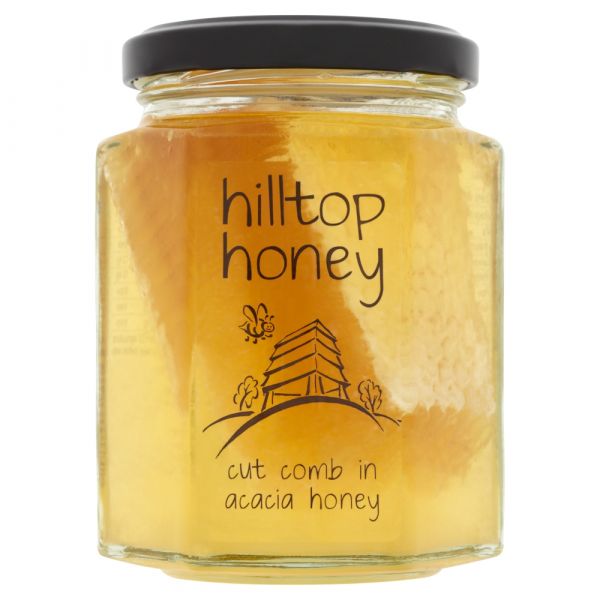 HillTop Cut Comb in Acacia Honey (Glass Jar) 340g
