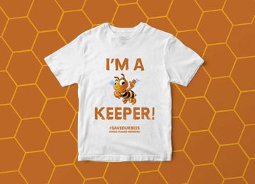 "I'm A Bee Keeper” #SaveOurBees - Printed T Shirt (White)