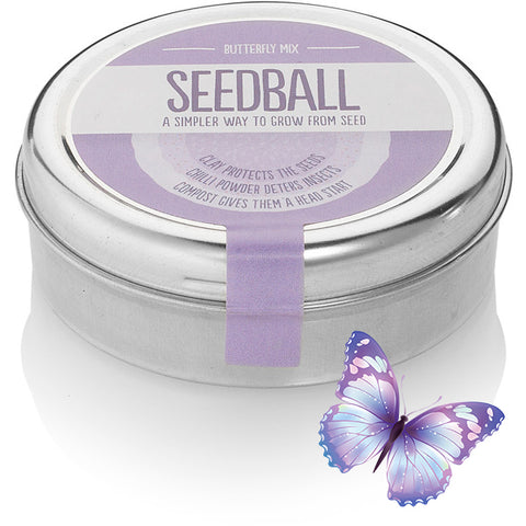 Seedballs - Butterfly Mix Tin - Contains 20 Seed Balls - Best Scattered in Spring or Autumn